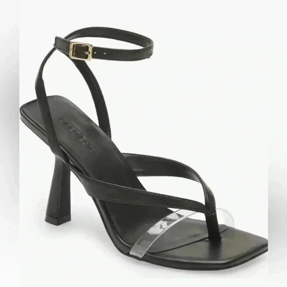 Open Edit Addison Ankle Strap Summer Sandal size 5.5 black new - Picture 1 of 5
